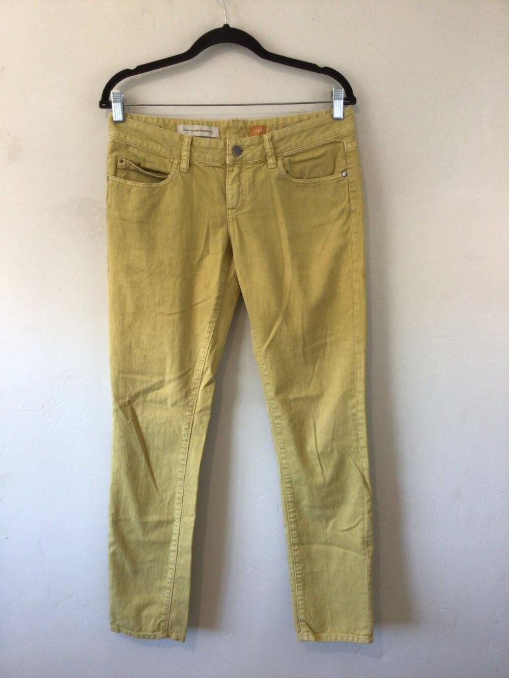 Pilcro and the Letterpress Anthropologie F4 Stet Yellow Jeans